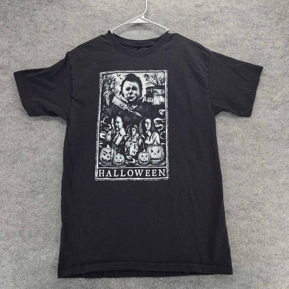 Halloween Shirt Mens Medium Short Sleeve Black Michael Myers Horror